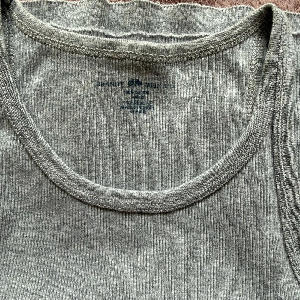 Gray Ribbed Tank Top - Picture 3 of 5